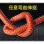 定制适用红色高温风管矽胶管耐300度热风管钢丝管耐高温管软管50 90 100A 桔红内径(2.4寸)60mm4米