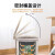 茶花垃圾桶带盖脚踏式9.6L厨房办公室塑料分类清洁收纳28cm圆型废纸篓客厅卫生筒 1501