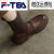 F-TEA袜靴女短靴松糕厚底瘦瘦马丁靴袜子复古弹力靴圆头底小皮鞋 棕色皮里 35