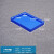 塑料方盘浅盘长方形塑料盆塑料盘周转箱盒子托盘零件面包分类箱 11号方盘蓝色   225*165*29mm