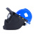 支架高空面罩配安全帽头戴式氩弧焊接焊工防护电焊帽自动变色面屏 支架高空面罩+【黄】安全帽
