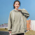 MZPLOI初中学生卫衣女大童2023新款春秋款高中女生韩版宽松运动帽衫外套 灰绿 S