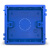 罗格朗86型通用暗装底盒三色贯通式可拼接暗装地线盒布线盒30只装 蓝色底盒30只