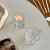 冰块烛台ins透明水晶玻璃冰块烛台欧式复古餐桌摆件浪漫烛光晚餐 冰块烛台1个