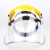 防冲击组合防护面罩头戴式面屏支架套装实验室防飞溅冲击配安全帽 黄色支架+面屏组合