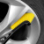 汽车轮毂刷清洗工具洗车毛刷轮胎刷子洗轮毂缝隙刷子轮毂清洗 长柄黄刷