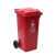 垃圾桶大号带盖商用户外厨房大容量室外分类环卫120升圾圾桶7天发货 红色 50*47*93(cm)