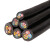 ABLEMEN 电线电缆 RVV 2*0.75平方国标二芯2芯铜芯多股铜丝橡胶防水耐磨护套电源线 黑色1米（200米起订）