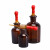 纳仕徳 SY4056 胶头滴瓶 白滴瓶 玻璃棕滴瓶 附胶帽点滴瓶 化学生物实验室耗材 30ml 棕色（2个装)