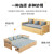 奈高实木沙发床折叠床沙发床多功能储物床1.8米原木色含床垫