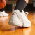adidas米切尔4代超轻减震回弹防滑签名版专业篮球鞋男女阿迪达斯 汉玉白/清澈棕(推荐选大一码) 49