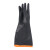 金诗洛 KSL021 耐酸碱乳胶工业手套 防油防护防滑劳保手套加长 黑色45cm