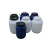 全新塑料化工桶方罐圆桶加厚涂料桶工业桶储水桶酒水桶带盖50L60L 50L圆桶（白色）