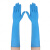 COFLYEE 纯丁腈手套16寸超长一次性丁晴橡胶耐磨防水加长加厚洗碗干活专用 16寸超长加厚蓝色丁腈10只装 S