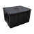 沃嘉促销周转箱黑色塑料静电胶框箱物料盒托盘带盖分格隔板刀卡 8号（带盖）防静电箱