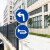 环岛行驶交通安全标识标志牌单向建议鸣笛低限速50环形路口前方左 B02平面铝板0 50x50cm0