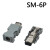 伺服驱动编码器插头SM-6E 伺服器6芯插头 台达CN3接头 26芯镀金连接器