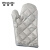 稳斯坦 WF068 纯色涂银微波炉隔热手套 加厚耐高温烤箱防烫手套 (单只)短银手套