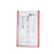 钢米 磁性仓库标识牌货架标签物料卡 4*7cm 红色 强磁 10个 1310127