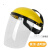 麦可辰定制适用电焊防护罩脸部头戴式焊工面屏面罩打磨防飞溅二保氩弧焊 黄顶透明屏