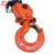怀鸽 HS-Z02型圆形双链手拉葫芦倒链起重设备吊机具锰钢链条 橙色 2t 6m