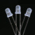 3MM 5MM 雾状LED 白发红翠绿蓝黄白色发光二极管LED灯 高亮 灯珠 5MM 雾状 白发粉红 长脚 (20只)