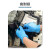 贸正一次性蓝色防护手套1000只 丁腈PVC合成无粉防滑防水耐磨清洁清洗盒装抽取式 L