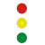 PULIJIE 红黄绿压力表标识/表盘指示贴管道标示标签贴反光圈 直径15厘米 红色