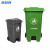 越越尚 社区垃圾分类垃圾桶 绿色投放标 60升 不带轮 YYS-LJT-01