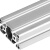 工孚 铝合金型材 工业铝型材厚壁铝管 4080欧标2.5 单位：米