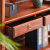 小书架新中式置物架小型实木书架书橱架花梨木餐边柜 70单个紫檀色