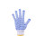 出极 线手套 点珠点塑胶点棉纱线手套 耐磨防滑劳保手套 蓝色 12双 均码 一包价