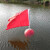 警示浮球ABS塑料空心太阳能灯旗子航道警示双鱼牌赛道海上航标灯 球直径25cm-红旗款