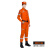 2023夏季涤棉6535蓝天救援救援队服短袖长袖工作服套装 橙色长袖上衣+裤子 XS(160/88) 85-100斤