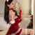 迦图鲮兔女郎cos服圣诞性感连衣裙万圣节网红主播款圣诞节运动套装 粉色 L