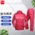 谋福CNMF 新款女式雨衣防护分体雨衣套装 安保人员雨衣徒步防水施工雨衣制服(女装酒红款) L165(160-165)1149