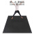 超大跳绳防滑健身垫加宽减震隔音瑜伽运动垫男女家用耐磨器械地垫 黑色150*152cm（耐刮款） 1 6mm(初学者)