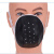 迈恻亦定制适用防灰尘口罩水泥工劳工口罩外皮带孔内置加厚海绵包边多层 黑皮防尘口罩10个