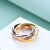 卡家卡·地亚戒指女设计感轻奢高级时尚2MM三环三色不锈钢指环男 钢金黑 9号