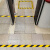 PVC警示地板胶带防水耐磨黑黄斑马线警戒线彩色划线分区标志地贴 绿色胶带(一卷18米) 5x1800cm