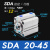 亚德客型小型气动薄型气缸SDA20*5/10/15/20/25/30/40/50/60/S-B SDA20-45