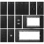 德力西118型开关插座组合模块六孔九孔十二孔多孔厨房面板黑色5孔 一位面板