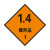 稳斯坦 WST4017 货车运输危险品标识牌 铝板警示货物化学有毒液体有害气体标识贴 1.5爆炸品1类
