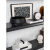 UOSU现代轻奢感书柜书架桌面装饰摆件样板间客厅软装饰品组合 断方形树脂摆件-白色 42.5*7*26.