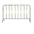 谋福 市政护栏活动围栏 锌钢道路护栏 隔离栏杆 1*1.5黄黑带牌