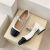 鞋柜（shoebox）达芙妮集团旗下2024年新款珍珠单鞋女复古小香风玛丽珍鞋粗跟中跟 白色7cm专柜款 37