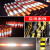 红白黑黄交通反光贴反光膜 高速公路道口桩限高架警示胶带电线杆 100cm宽 超强红白直纹1米
