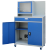 工业PC机柜移动式主机箱柜防盗防尘车间多功能一体款工控机柜 蓝无轮一体机柜（RAL5005信号蓝） DC011 100x50x160cm