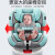儿童安全座椅汽车用 宝宝婴儿isofix接口 360度旋转双向安装可坐可躺 0-4-12岁3c认证 黑红色旗舰版【360度旋转+双接口+SPS侧翼】