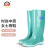 上海牌雨鞋女士高筒舒适PVC耐磨防滑防汛劳保工业防护耐腐蚀耐酸碱食品加工鞋SH333 绿色 37